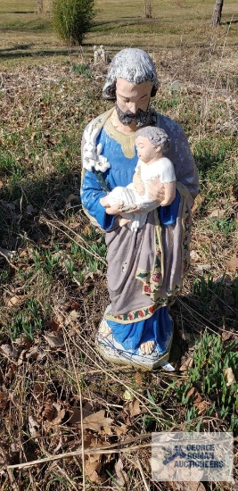 religious cement statue,...approximately 2-1/2 ft