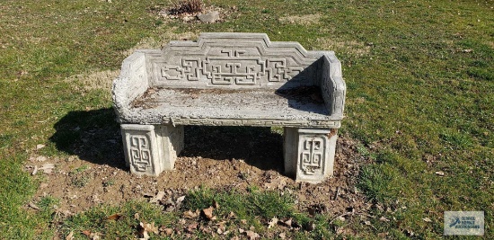 Cement bench, very heavy, bring help for removal