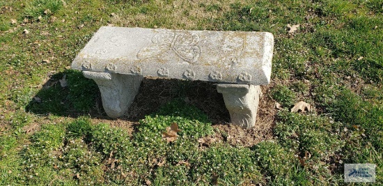 Cement bench, bring help for removal