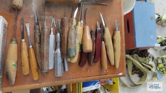 lot of carving knives
