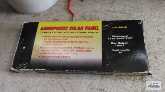 Amorphous solar panel with box
