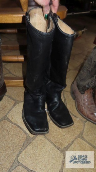 black cowboy boots, size 9