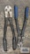 Two sets of light duty bolt cutters