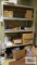 Welded aluminum shelving, approximately 8 ft tall