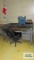Heavy duty metal desk with chair