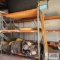 Four sections of 8 ft pallet racking with extra pieces
