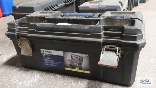 Kobalt plastic tool box with hardware