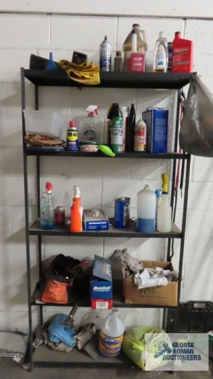 Oils, cleaning supplies and etc with adjustable metal shelf