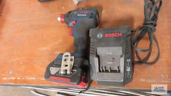 Bosch 1/2 inch impact wrench with one battery and charger