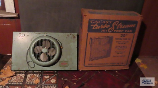 Vintage window fan and box fan
