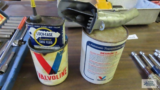 Vintage Valvoline oil cans and etc