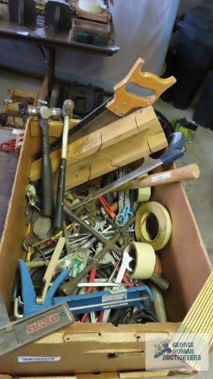Vintage Stanley square, hammers, pliers and etc in box