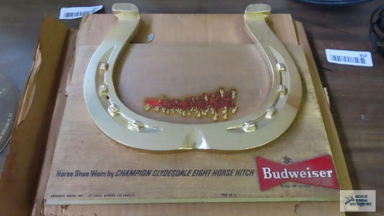Budweiser Clydesdale horse sign