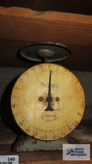 Antique Auto-Wate kitchen scale