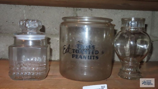 Tom's Toasted Peanuts vintage jar, other container and vase