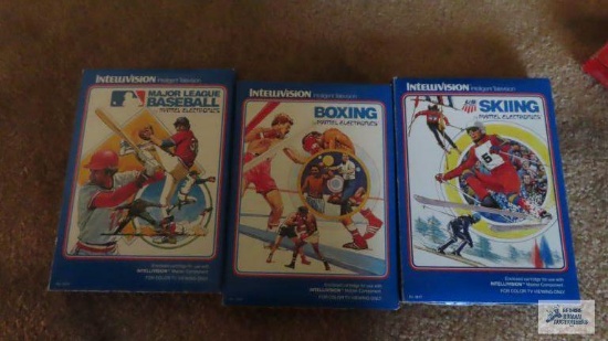 Three Intellivision games with boxes