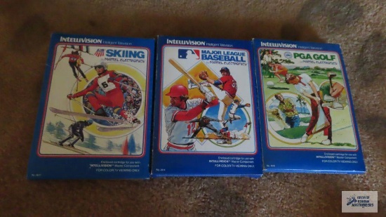 Three Intellivision games with boxes