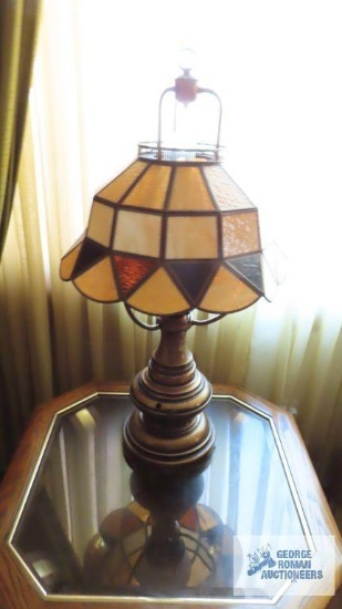 Lamp with Leaded glass type shade