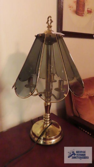 Touch lamp with glass shade