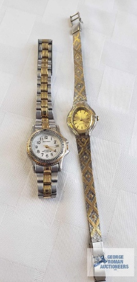Milan water resistant silver and gold tone watch and other silver and gold tone watch