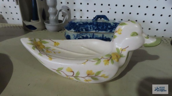 Vee Jackson pottery duck soap dish