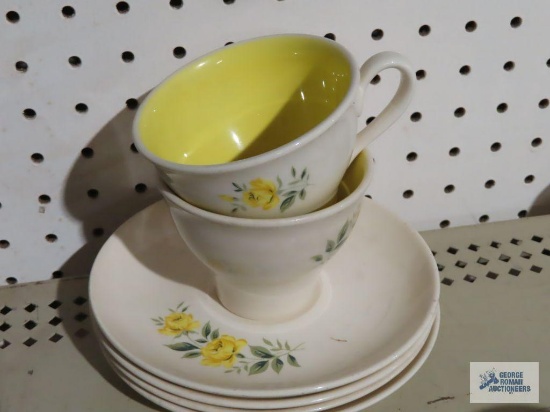 vintage floral cups and saucers