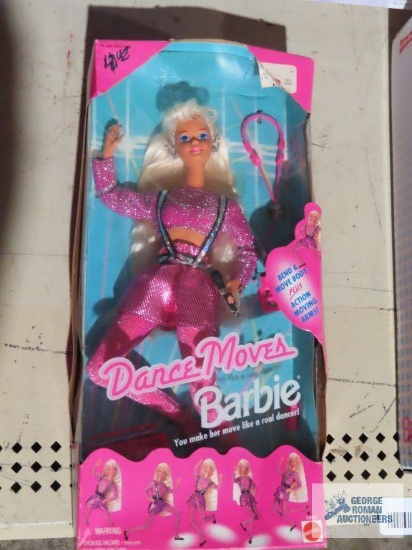 1994 Dance Moves Barbie with box. box is deformed.