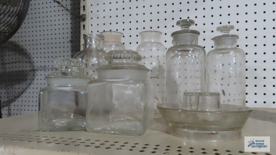 Lot of vintage jars and canisters