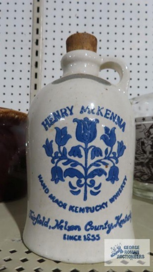 Henry McKenna handmade Kentucky whiskey jug with cork