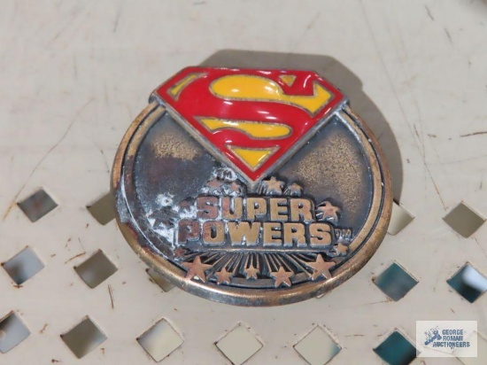 1984 DC Comics Incorporated Superman belt buckle made by Lee Co.