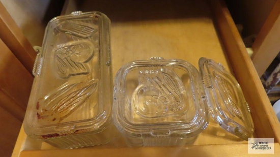 50s refrigerator glass serving pieces