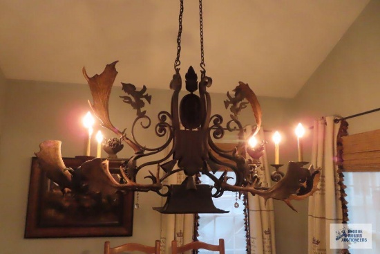 Highly unusual, unique antler chandelier