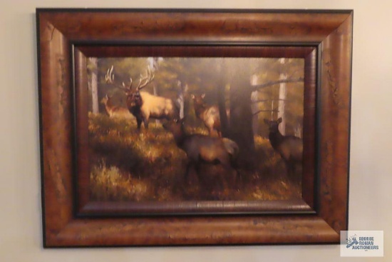 Unique frame canvas deer print