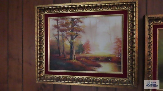 Forest paint on canvas by W. Lucas