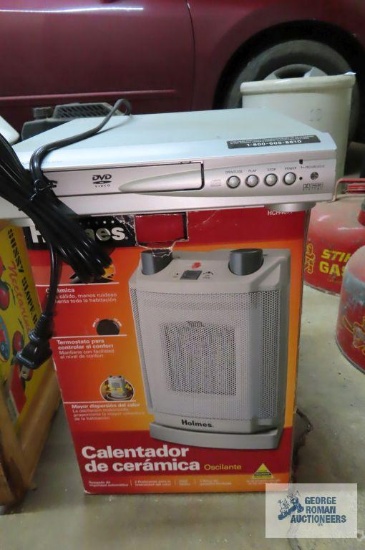 Magnavox DVD player and...Holmes ceramic heater