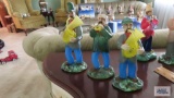 Three made in Czechoslovakia hand made crystal band member figurines