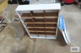 new molded wooden bathroom seat, luggage dolly and organizer