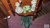 assorted frog figurines