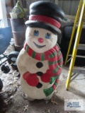 Approximately 4 ft tall plastic outdoor snowman decoration