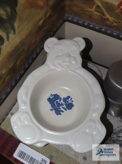 Pfaltzgraff bear motif infant bowl and plate