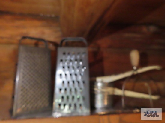 Vintage graters and kitchen tools