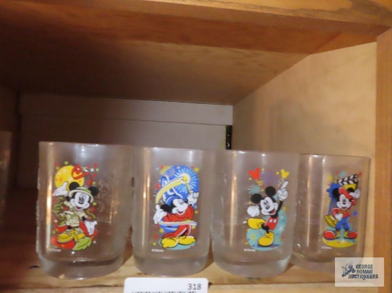 Four Disney McDonald's glasses