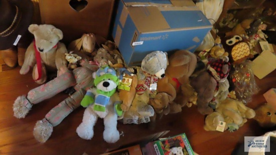 Assorted teddy bears