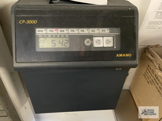 AMANO CP-3000 TIME CLOCK AND ACROPRINT TIME CLOCK