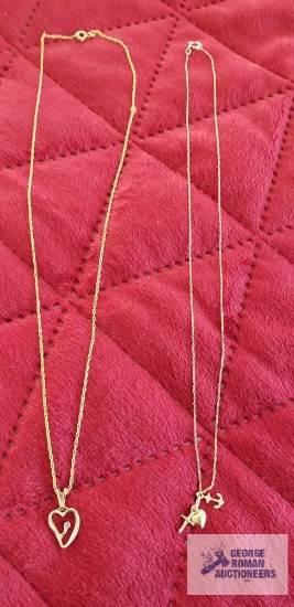 Two gold filled necklaces