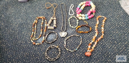 Beaded and magnetic necklaces and bracelets