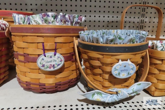 Longaberger 1996 and...1999 floral baskets