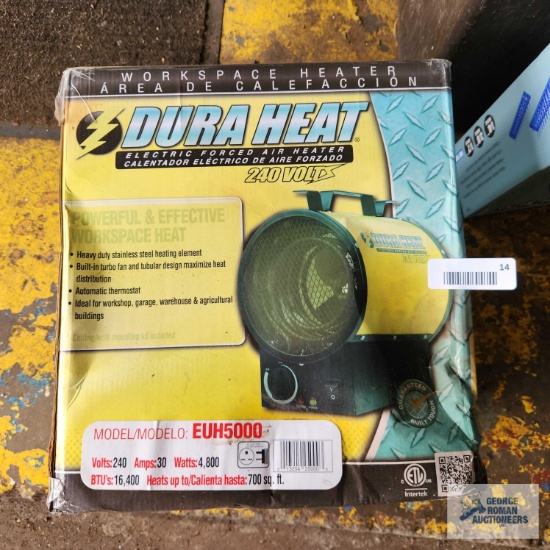 Direct heat 240 volt heater in box