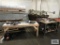 STEEL TABLE WITH WOOD TOP AND GRINDING BLADES