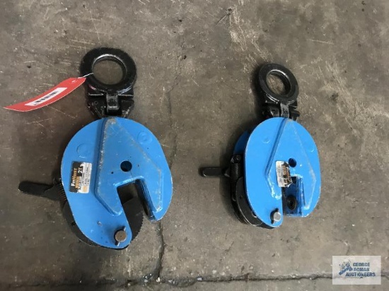 2 FIT HOIST VERTICAL PLATE CLAMPS